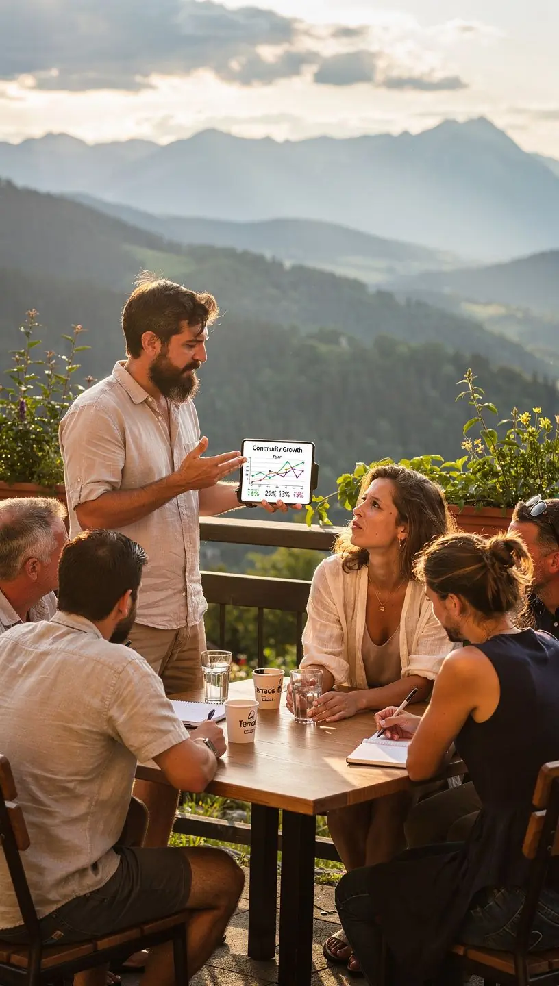 Imagine cu un expert oferind sfaturi într-un webinar educațional online