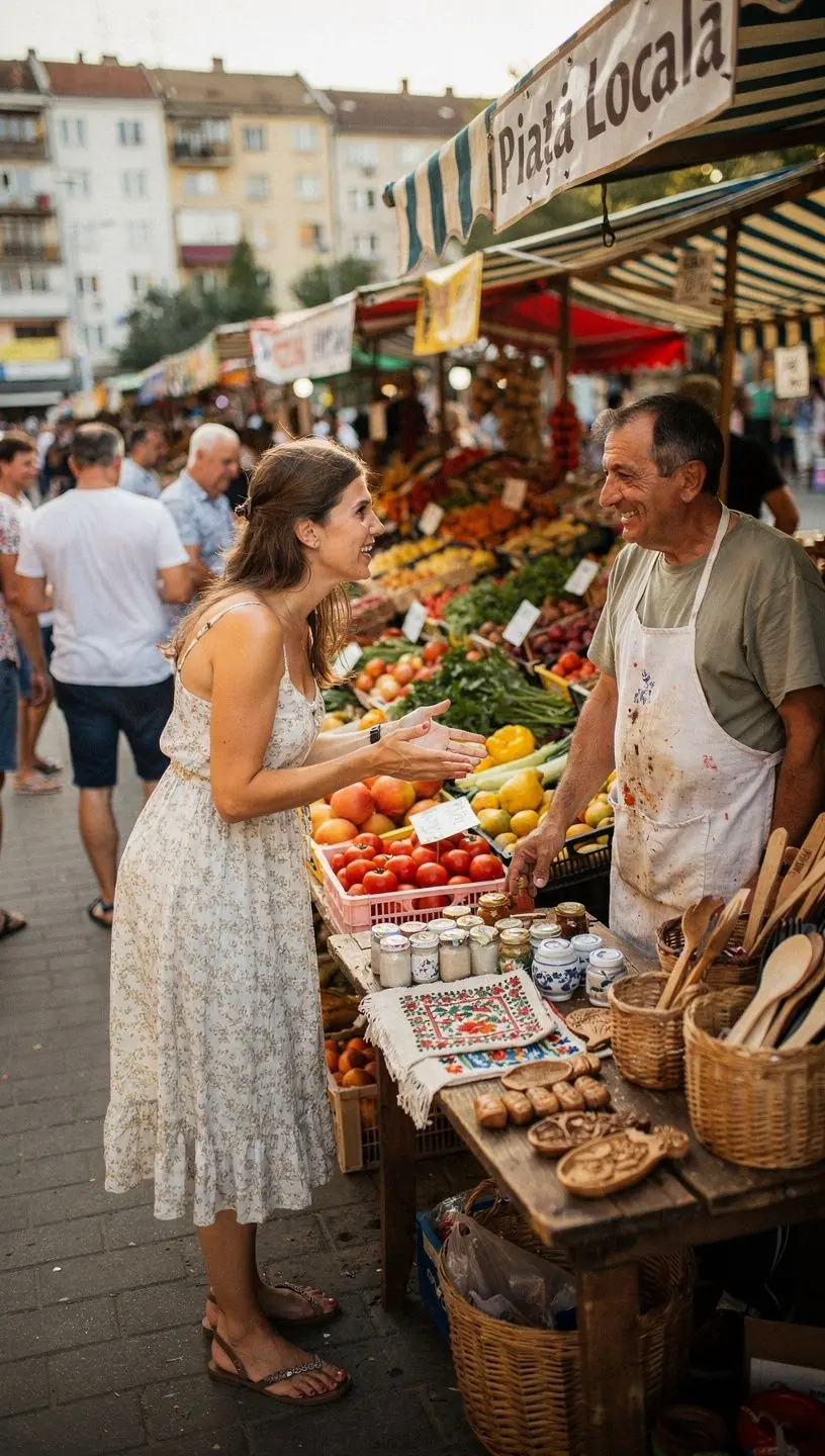 Specialist în domeniul afacerilor locale prezentând tendințe pe un ecran digital